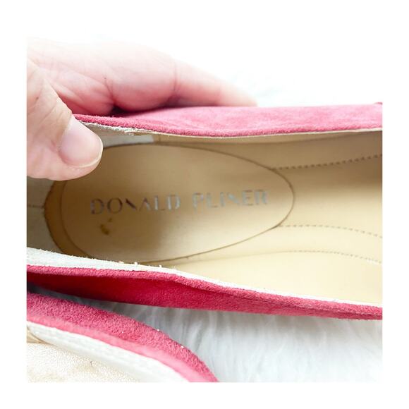 Donald Pliner May Red Suede Patent Leather Slip-On Loafers Women’s Size 6.5M - Picture 11 of 13